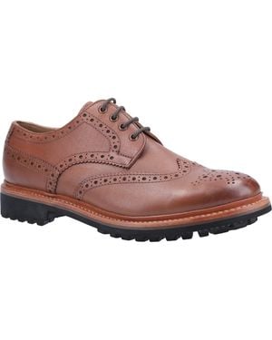 Cotswold Quenington Commando Lace Up Dress Leather Shoe - Brown