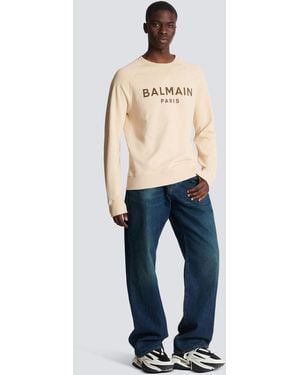 Balmain Logo Print Sweatshirt - Blue