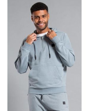 Tokyo Laundry Mid 1/4 Zip Neckline Hoody - Blue