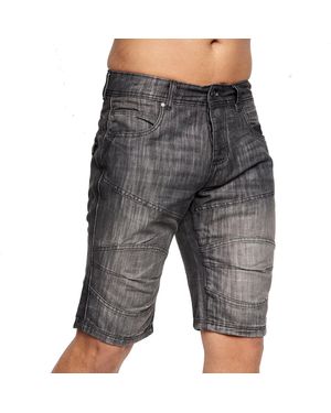 Crosshatch Winston Denim Shorts - Grey