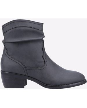 Divaz Adele Fur-Lined Vegan Boots - Blue