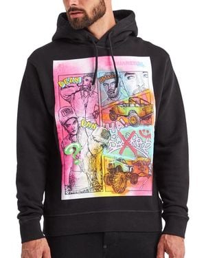 DSquared² Comic Style Motif Hoodie Cotton - Grey