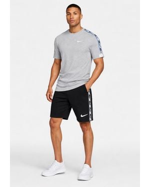 Nike Tracksuit Tape T Shirt Shorts Set - Blue