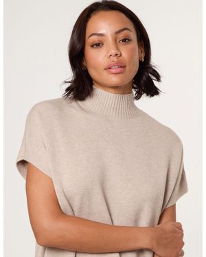 Blue Vanilla Argyle Texture Knit Jumper - Brown