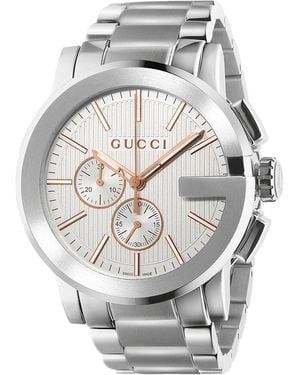 Gucci G-chrono Chronograph Silver Dial Mens Watch - Metallic