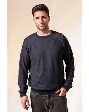 Secret Label Ribbed Round Neck Jumper - Blue