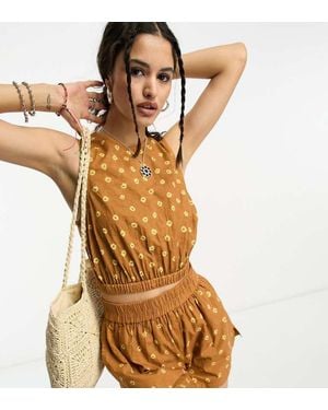 Reclaimed Vintage Summer Co-Ord Top - Metallic