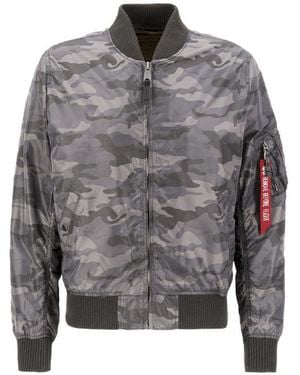 Alpha Industries Ma-1 Tt Two Tone Camo Bomber Jacket - Grey
