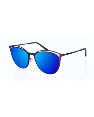 Kypers Clarinha Oval-Shaped Metal Sunglasses - Blue