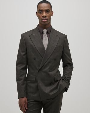 River Island Suit Jacket Slim Fit Check - Grey