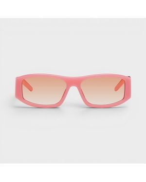 CASABLANCA Rectangular Comb Acetate Sunglasses - Pink