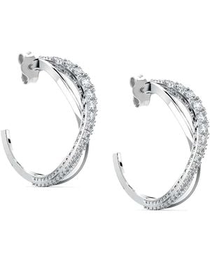 Bibei Cross Hoop Earrings - Metallic