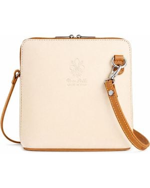Woodland Leathers Italian Vera Pelle Leather Crossbody Bag - Black