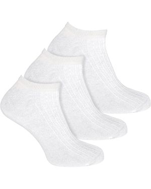 Sock Snob 3 Pack 100% Cotton Trainer Socks - White