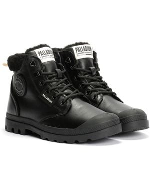 Palladium Pampa Hi Snow Warm Leather Boots - Black