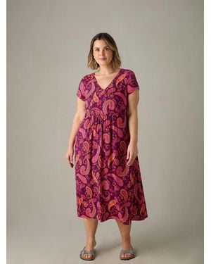 Live Unlimited Paisley Tiered Woven Midi Dress