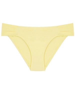 Penti Ribbed Low-Waist Hipster Bikini Bottoms - Yellow