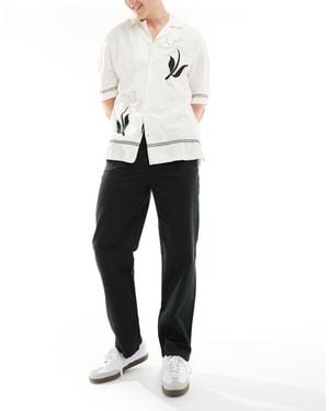 Only & Sons Loose Fit Cotton Trouser - White