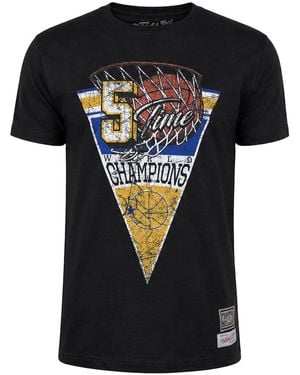 Mitchell & Ness Nba Golden State Warriors Pennant Dark T-Shirt - Black