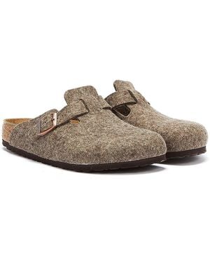 Birkenstock Boston Cacao Slippers - Brown