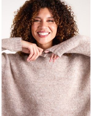 Blue Vanilla Round Neck Jumper - Brown