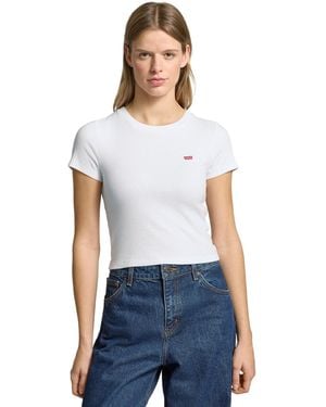 Levi's Essential Geribbelde Sport Gewaad Top - Wit