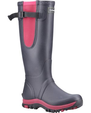 Cotswold Milton Rubber Wellington Boots - Purple
