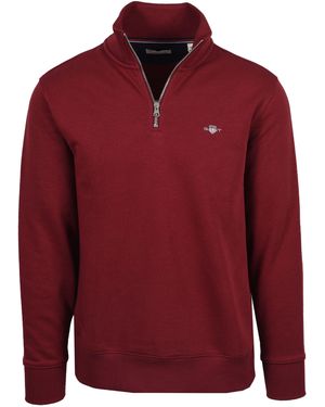 GANT Reg Shield Half Zip Sweat Plumped Cotton - Red