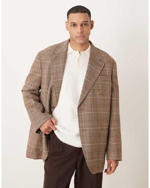 ASOS Slouchy Oversized Blazer - Natural