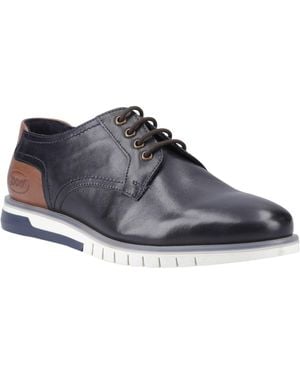 Pod Cillian Leer Navy Veterschoenen - Blauw