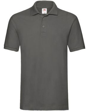 Fruit Of The Loom Premium Short Sleeve Polo Shirt - Grey