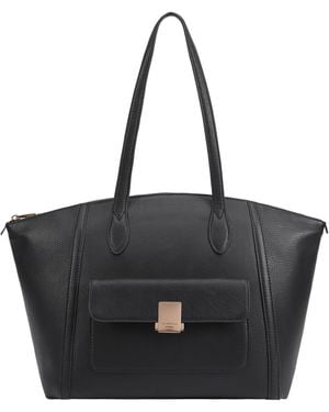 Paul Costelloe Shiriya Leather Shoulder Bag - Black