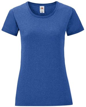 Fruit Of The Loom Vrouwen/ Iconisch T-shirt (heide Royal) - Blauw