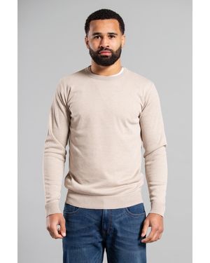 Kensington Eastside Crewneck Birdseye Knit Jumper - Natural