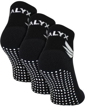 Talyx 3 Pack Bamboo Ankle Grip Socks - Black