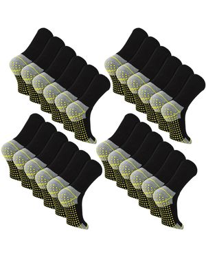 Sock Snob 24 Pairs Non Slip Grip Work Socks - Green