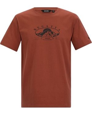 Regatta Cline Ix Mountain T-Shirt (Brick) - Brown