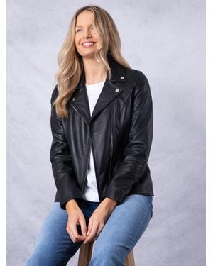 Lakeland Leather Knotts Biker Jacket - Blue