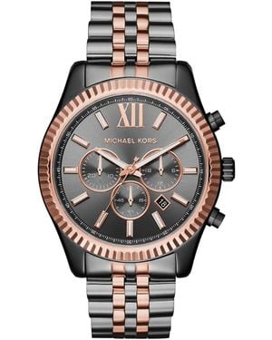Michael Kors Lexington Mk8561 Chronograph Dial 44Mm Watch Stainless Steel - Metallic