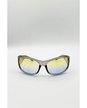SVNX Oversized Racer Sunglasses - Metallic