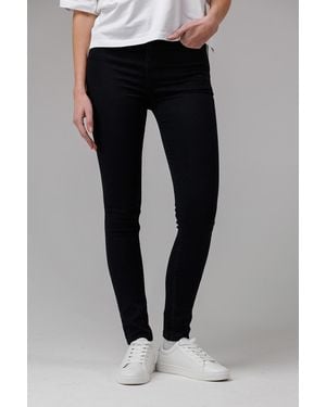 French Connection Cotton Blend Stretch High Rise Skinny Denim Jeans - Black