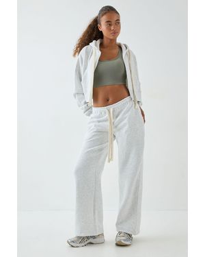 DSGN Studio Petite Contrast Drawcord Straight Leg Jogger - White