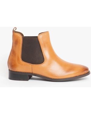 Superb Pippa Leather Chelsea Boots Tan - Brown
