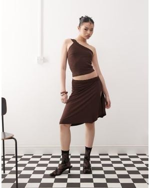 Motel Laudine Midi Co-Ord Skirt - White