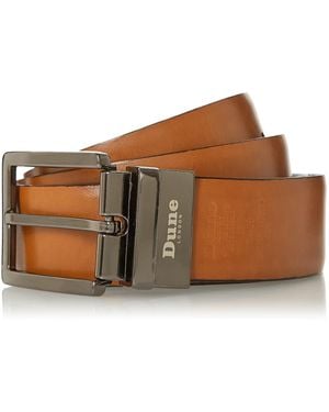 Dune Opra Reversible Leather Belt - Brown