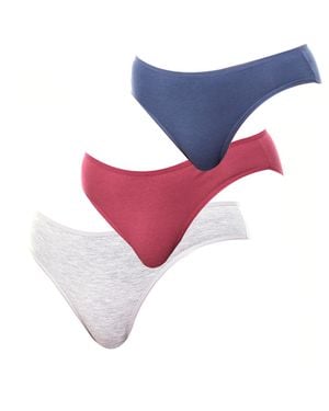 Kisses&Love Pack Of 3 Kl10000 Cotton Knickers - Blue