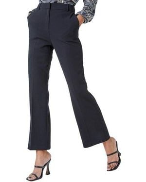 Roman Bootcut Crepe Stretch Trousers - Blue