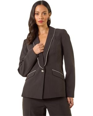 D.u.s.k Diamante Single Breasted Blazer - Black