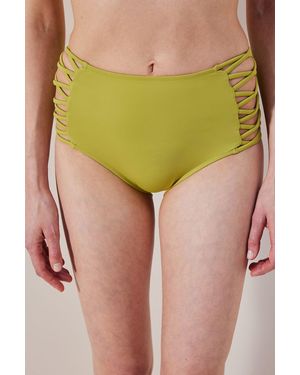 Penti High-Waist Cut-Out Bikini Bottoms - Yellow