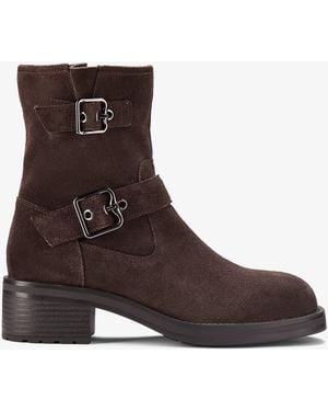 Clarks Chai Charm Dark Suede Boots - Brown